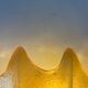 Vintage XL wall lamp, Murano and brass, Italy 1970