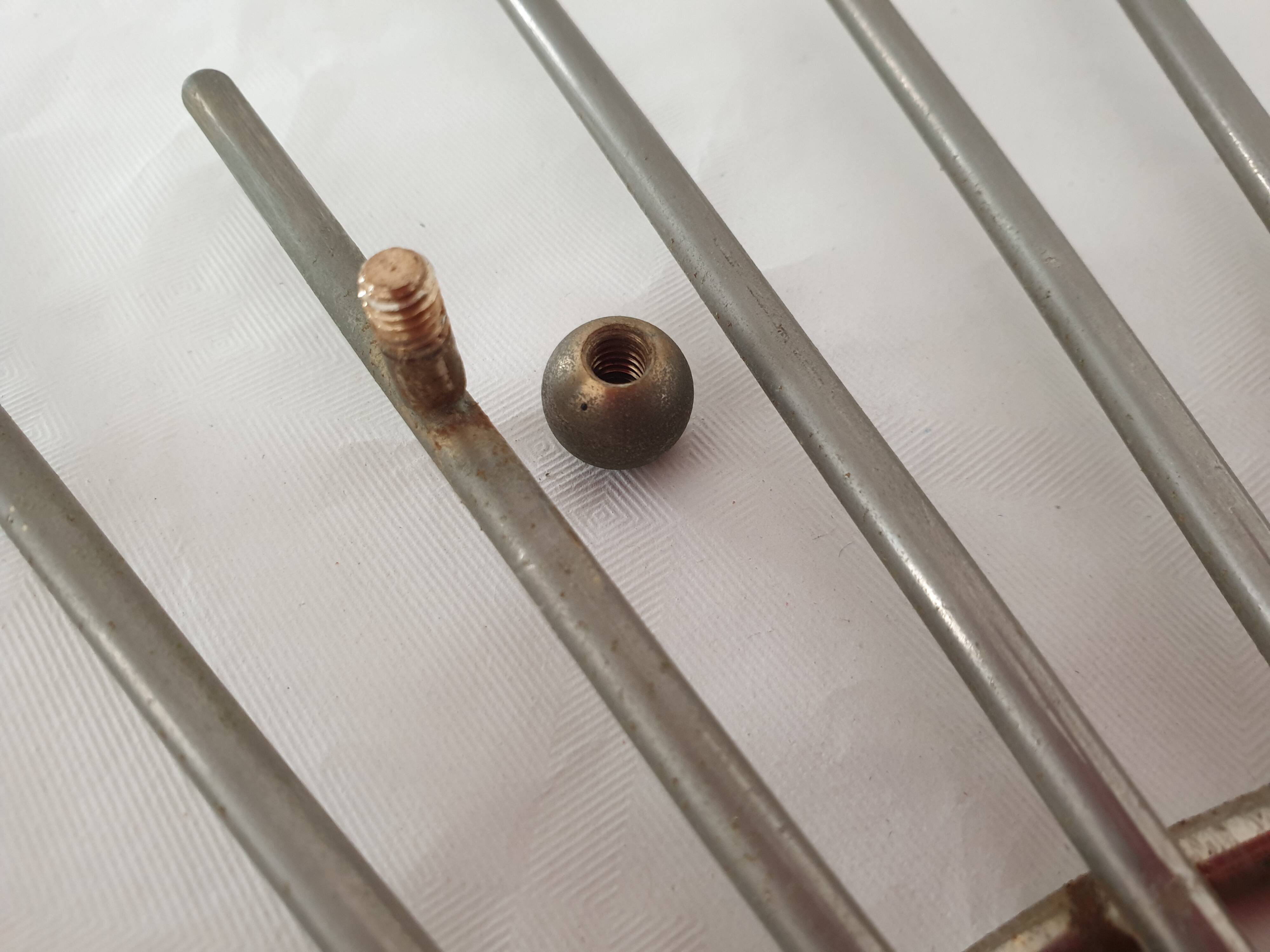 Metal sun mirror support height 70cm width 56cm - 60s