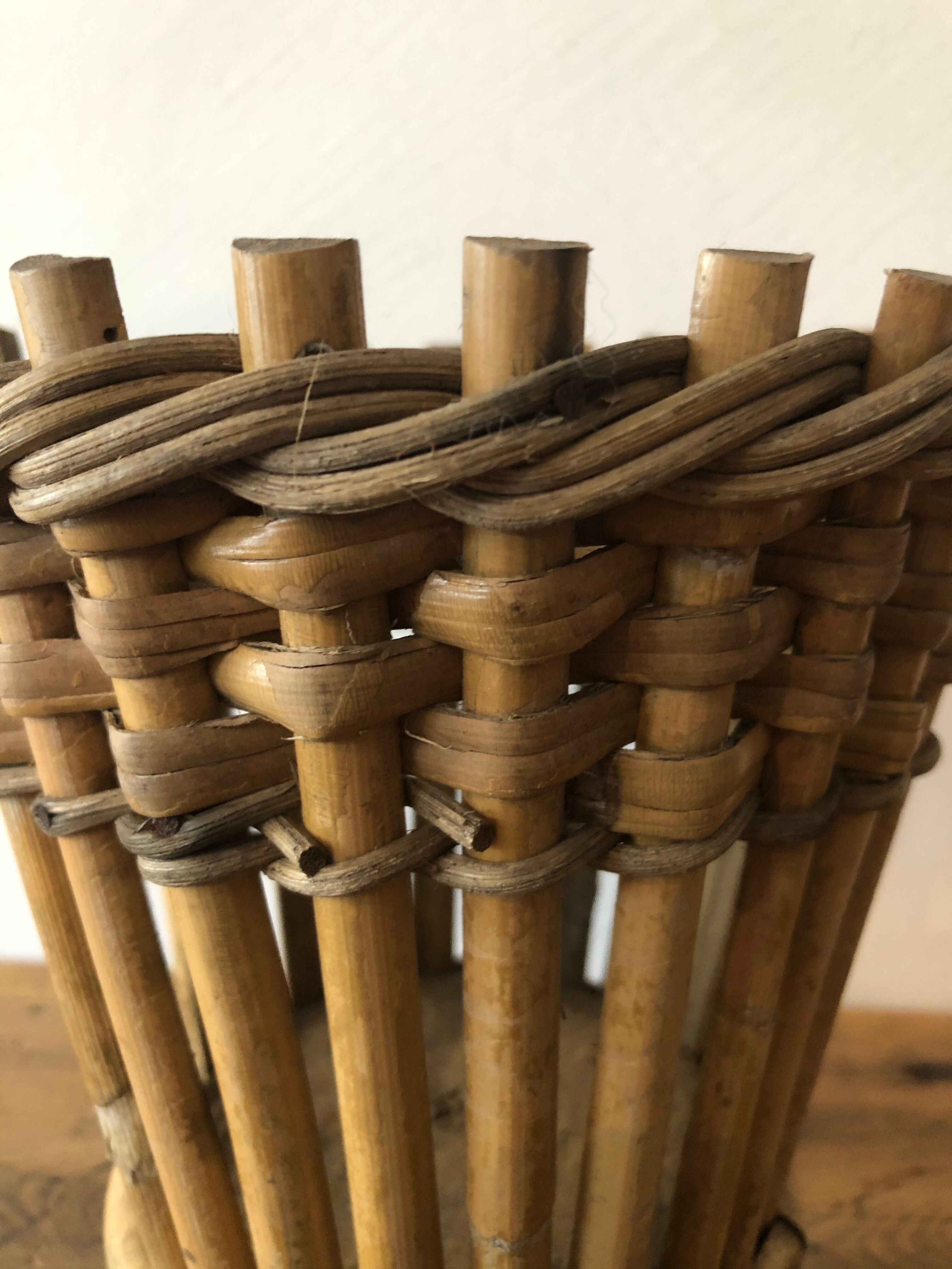 Vintage rattan pot cover