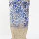 Magnifique vase tres ancien ceramique terre cuite fleurs bleues & blanches