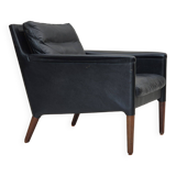 Années 1960, design danois de Kurt Østervig, chaise longue modèle 55, cuir, palissandre, originale.