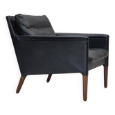 Années 1960, design danois de Kurt Østervig, chaise longue modèle 55, cuir, palissandre, originale.