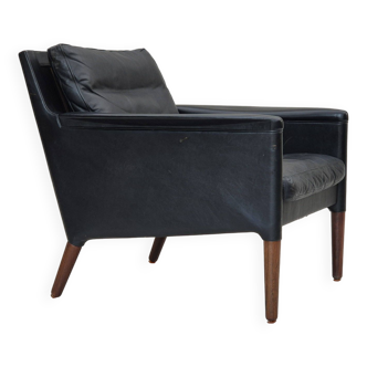 Années 1960, design danois de Kurt Østervig, chaise longue modèle 55, cuir, palissandre, originale.