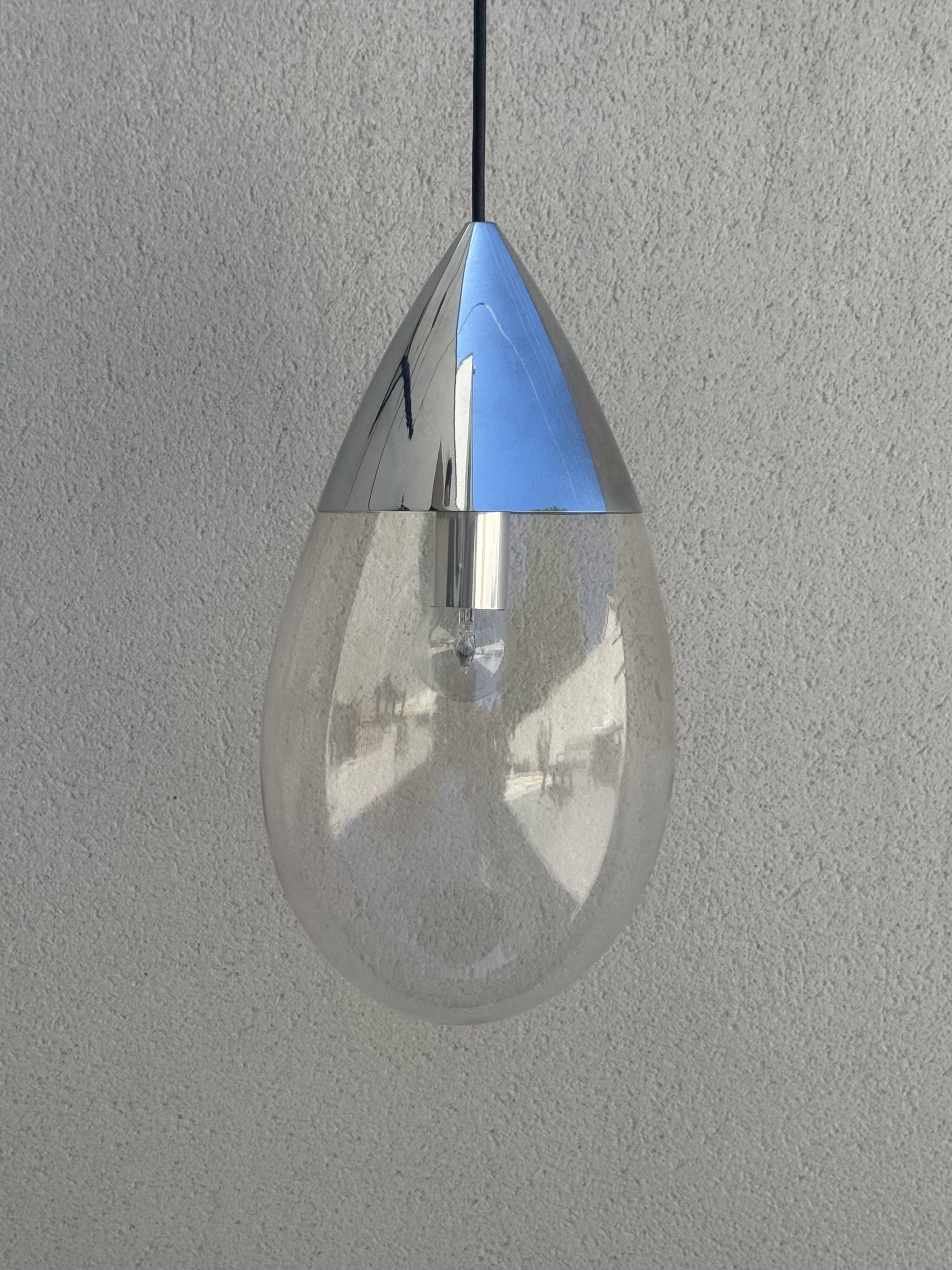 Designer pendant chandelier Goutte d'Eau – Glashütte Limburg 70s