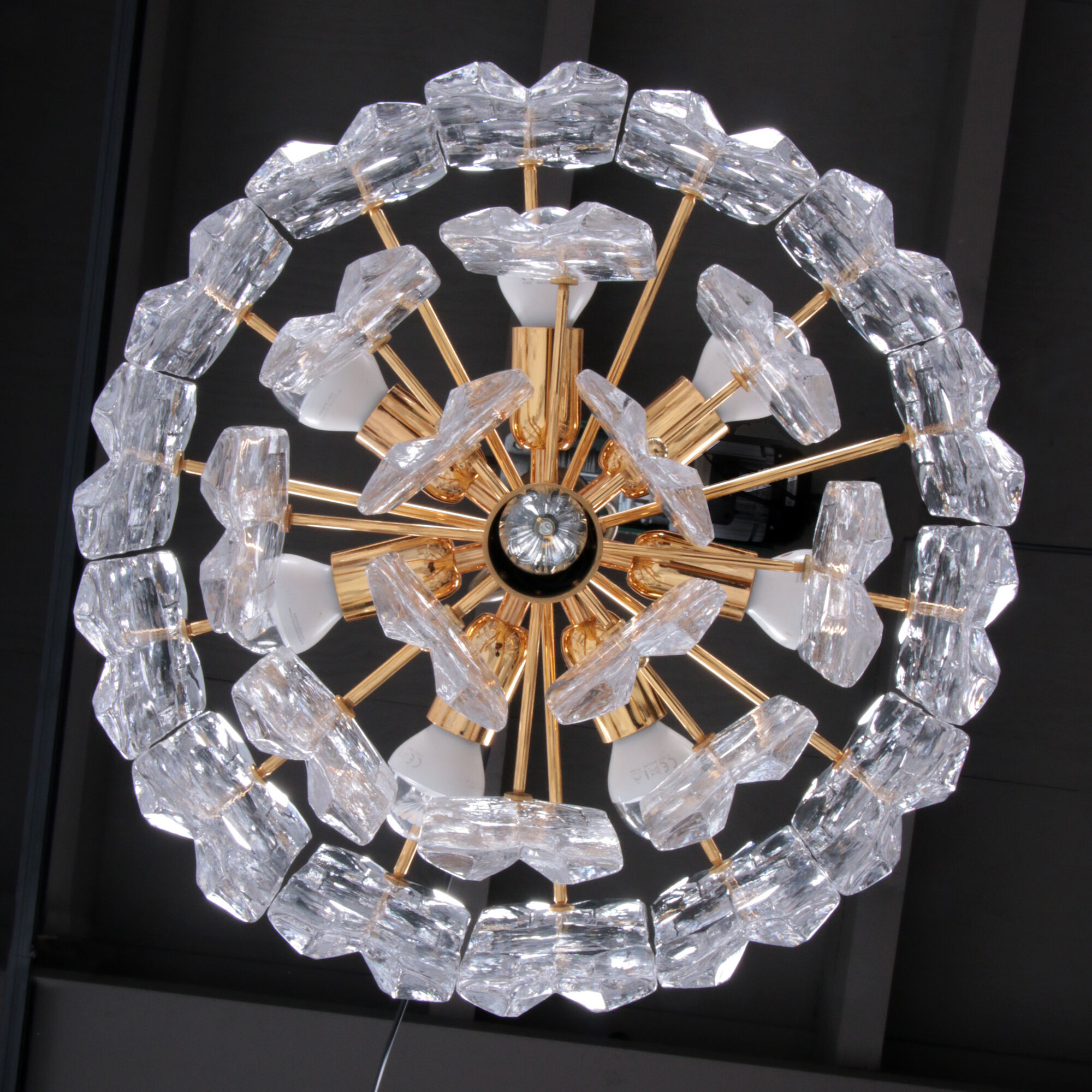 Regency style hanging lamp made of Murano glass by Kalmar, 1960 Austria