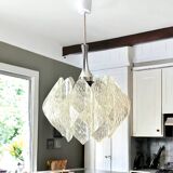 Transparent lucite acrylic hanging lamp by ME Marbach Leutchen Germany
