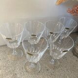 6 verres à vin Cristal d’Arques