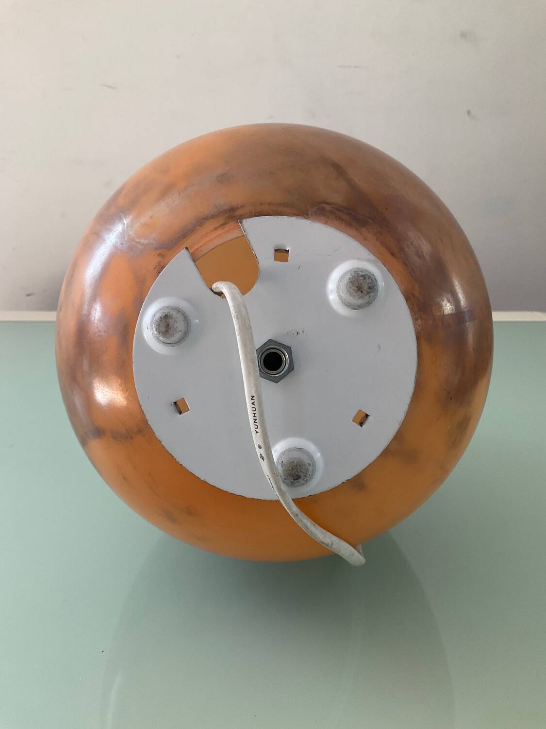 Vintage glass paste egg lamp from the 70s-80s