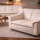 Vintage 2-Piece Leather Sofa Set — 2-Seater + 3-Seater — Second Half of the