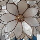 Lustre boule en laiton et nacre