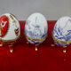 Porcelain egg-shaped boxes