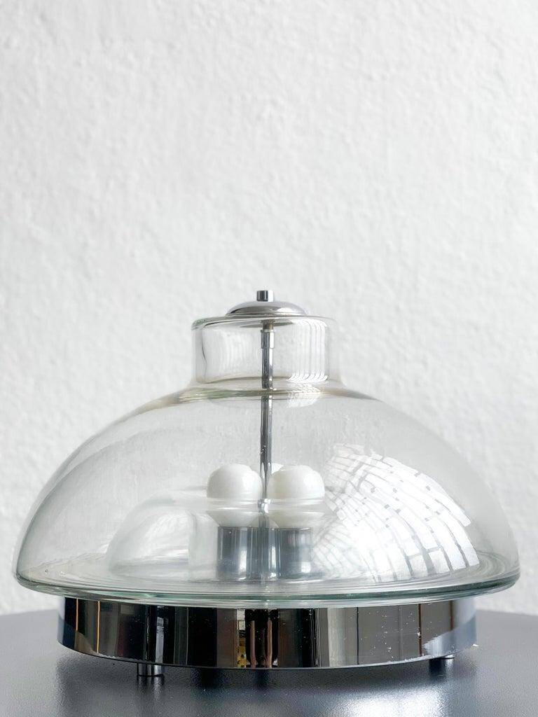 Vintage Murano Glass Table Lamp, Space Age Era, Nason Mazzega Style