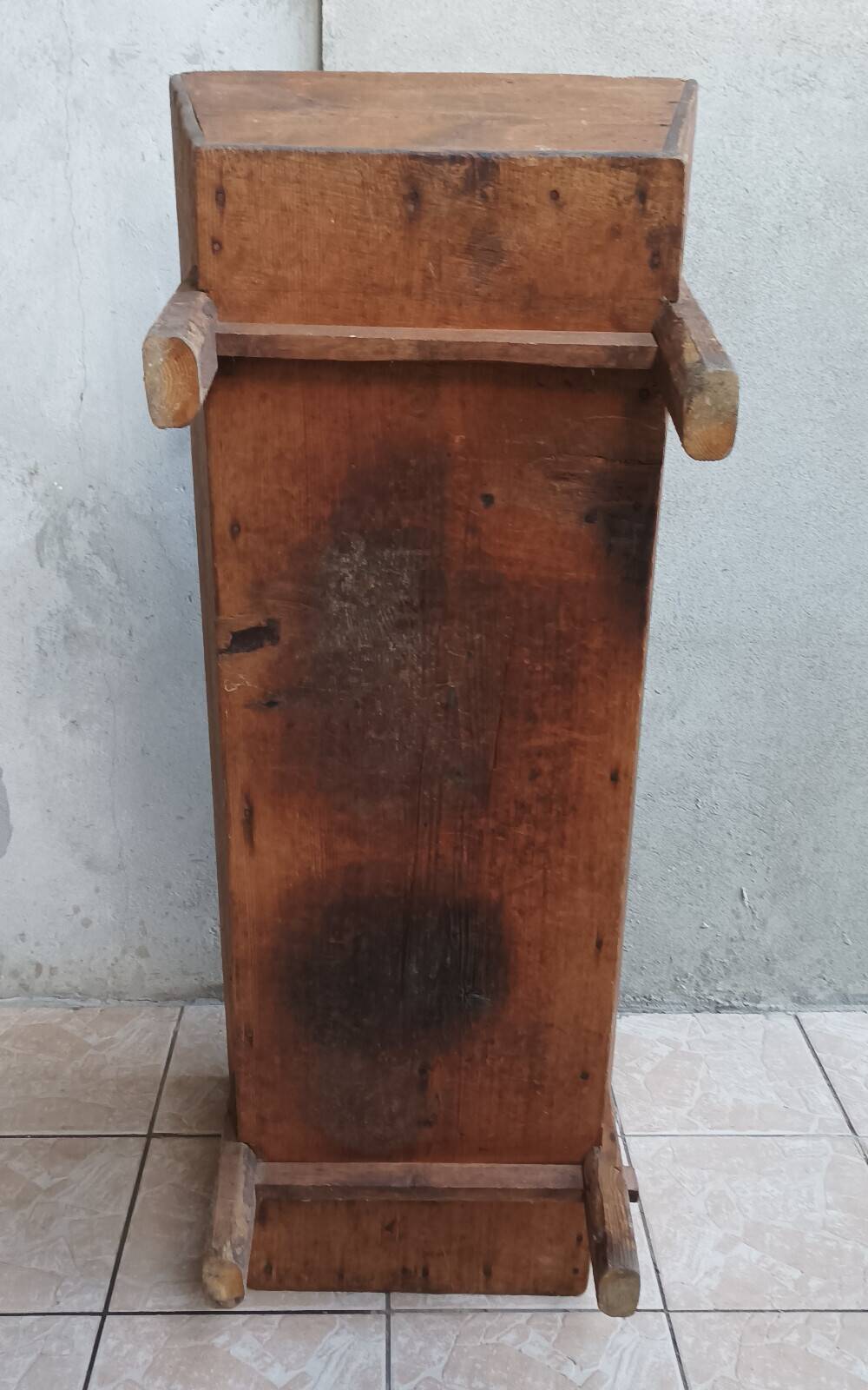 19th-century pine dough mixer