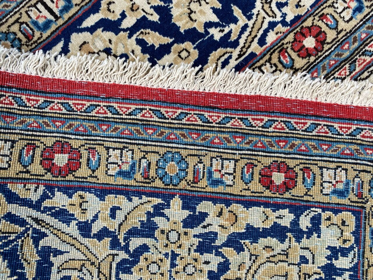 Ancient Persian carpet Ghoom wool and silk 142x222 cm