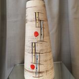 Conical cermamic vase west germany scheurich keramik vintage