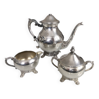 Antique silverware tea or coffee service signed fbrodgers and numbered