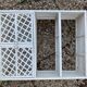 Vintage white rattan wall shelf