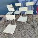 Lot 6 chaises formica jaune paille crème