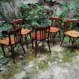 Series of five bistro chairs