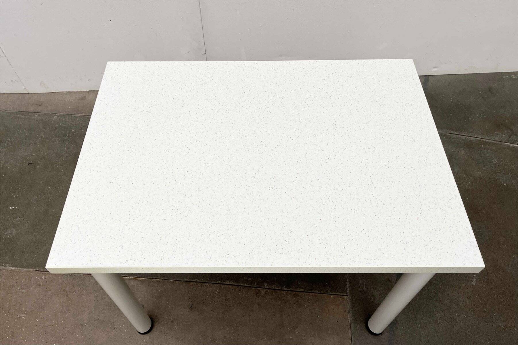 Postmodern Italian vintage dining table with terrazzo-style surface, 1980s.