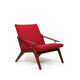Fauteuil danois en teck et laiton des années 1960