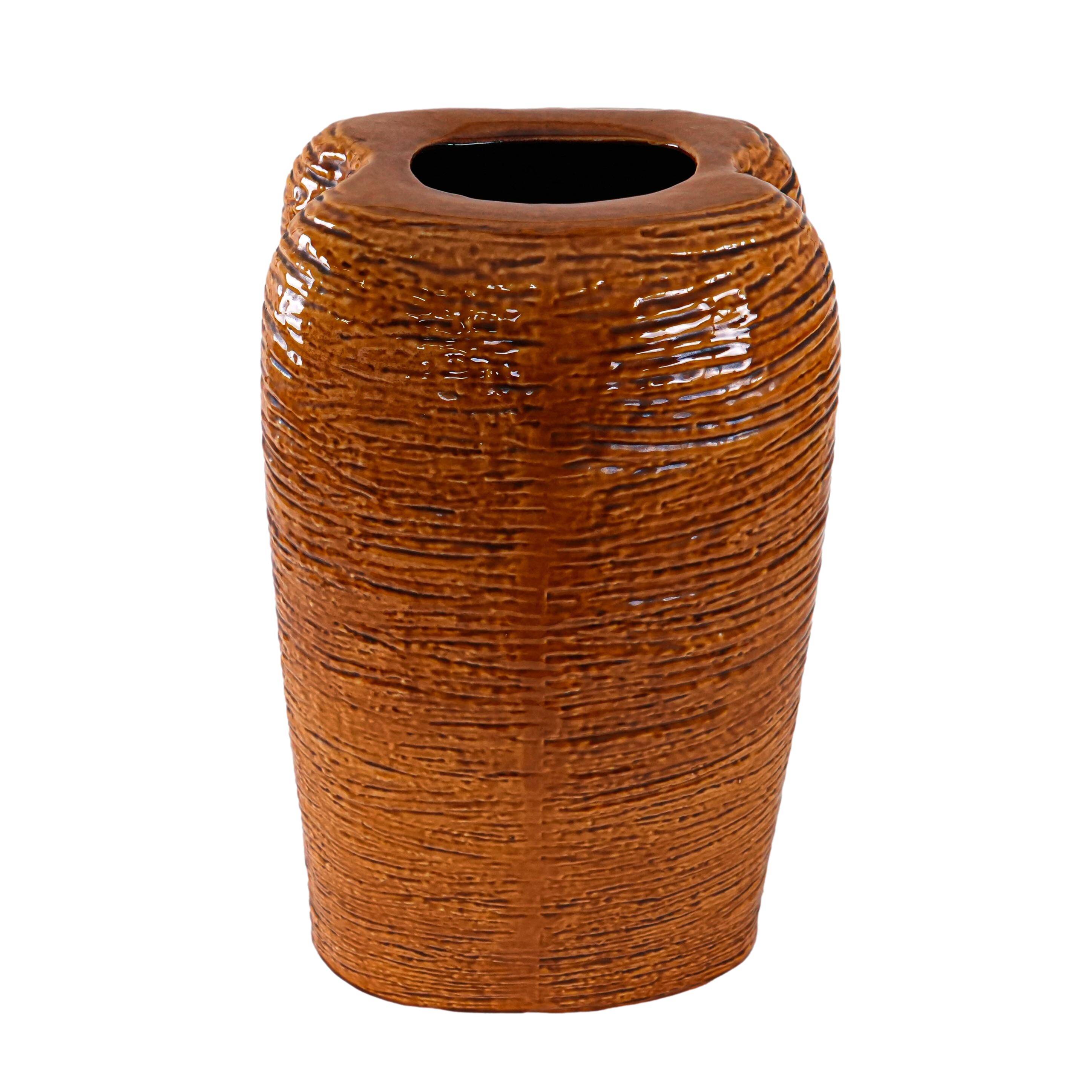 Stoneware vase, West Germany, 1970s, manufactured by Carstens Tönnieshof