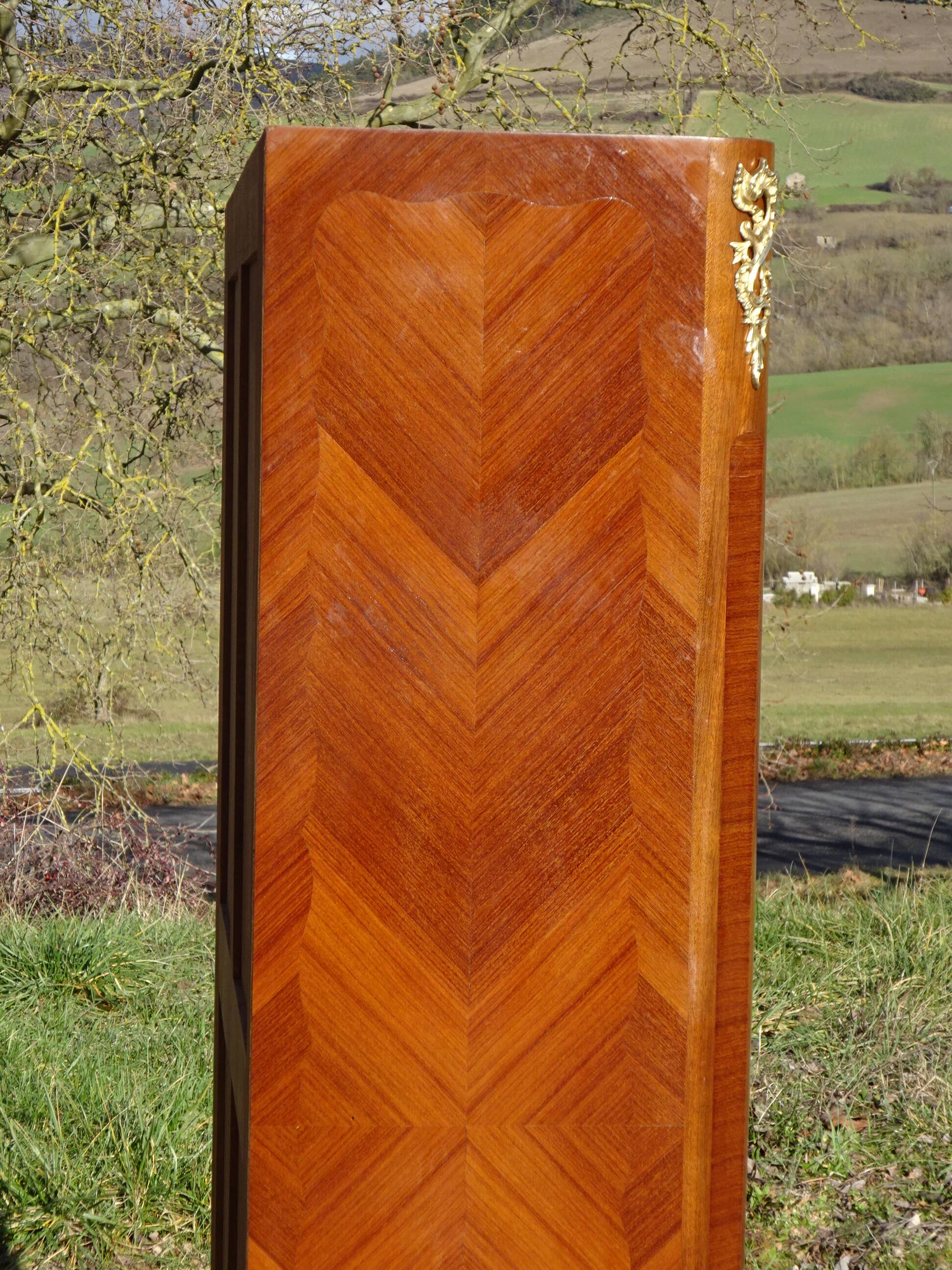 Louis XV library in rosewood marquetry