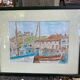 Tableau aquarelle port