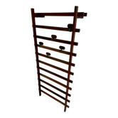 Antique Italian design wall coat rack Ezhio Longhi / Elam vintage teak
