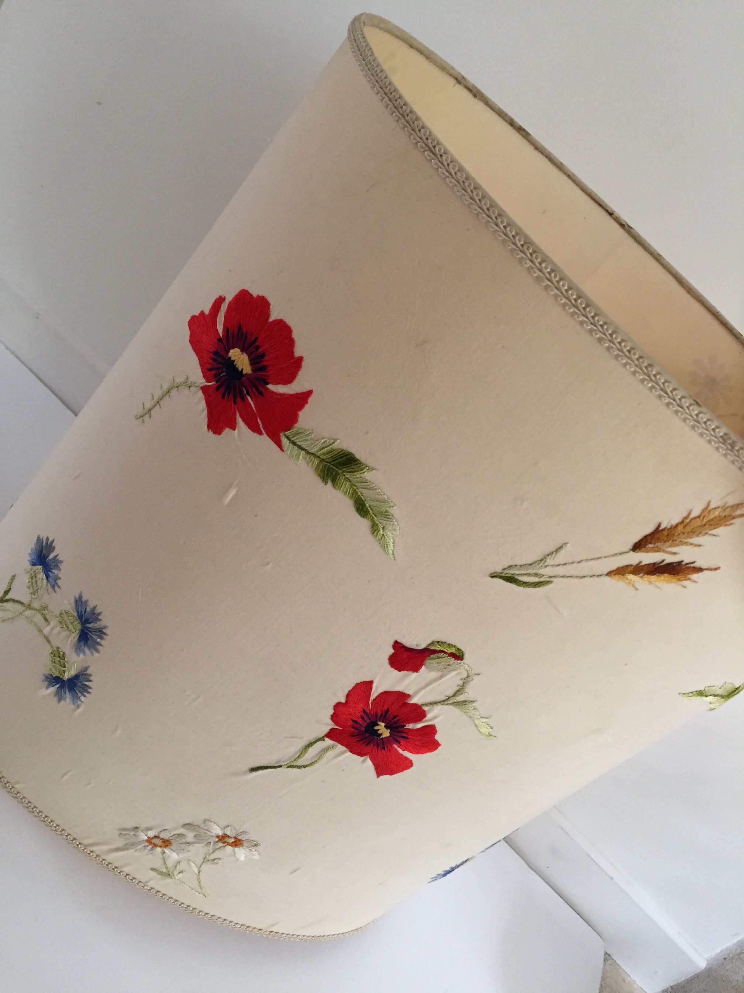 Handmade vintage oval lampshade