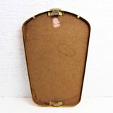 Freeform brass mirror, 42x28 cm