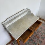 Dressing table in wood and marble
