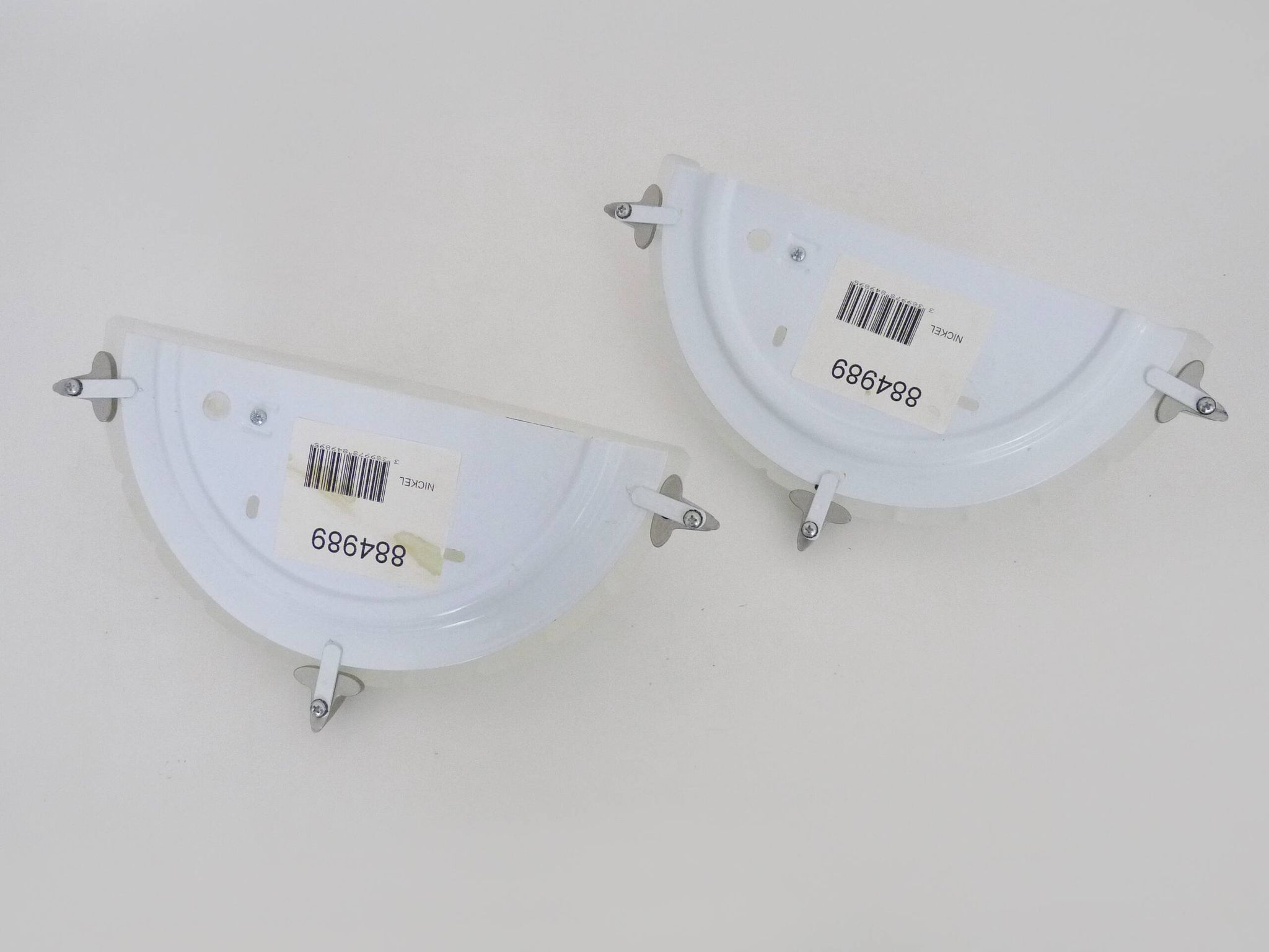 Pair of half-moon wall lights from the 1980s in Italy
