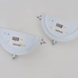 Pair of half-moon wall lights from the 1980s in Italy