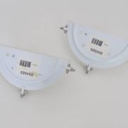 Pair of half-moon wall lights from the 1980s in Italy