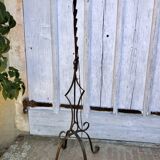 Brutalist wrought iron floor lamp 1970