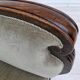 1950s, Danish relax armchair, furniture velour, carved oak wood.