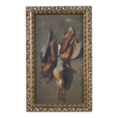 Peinture italienne du XXe siècle, nature morte avec gibier.