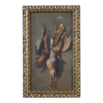 20th century Italian painting, still life with game