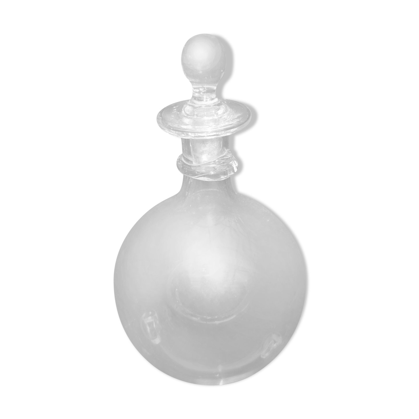 Carafe attrape mouches ronde en cristal soufflé