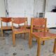 Vintage elm chair by Maison Regain, France 1980