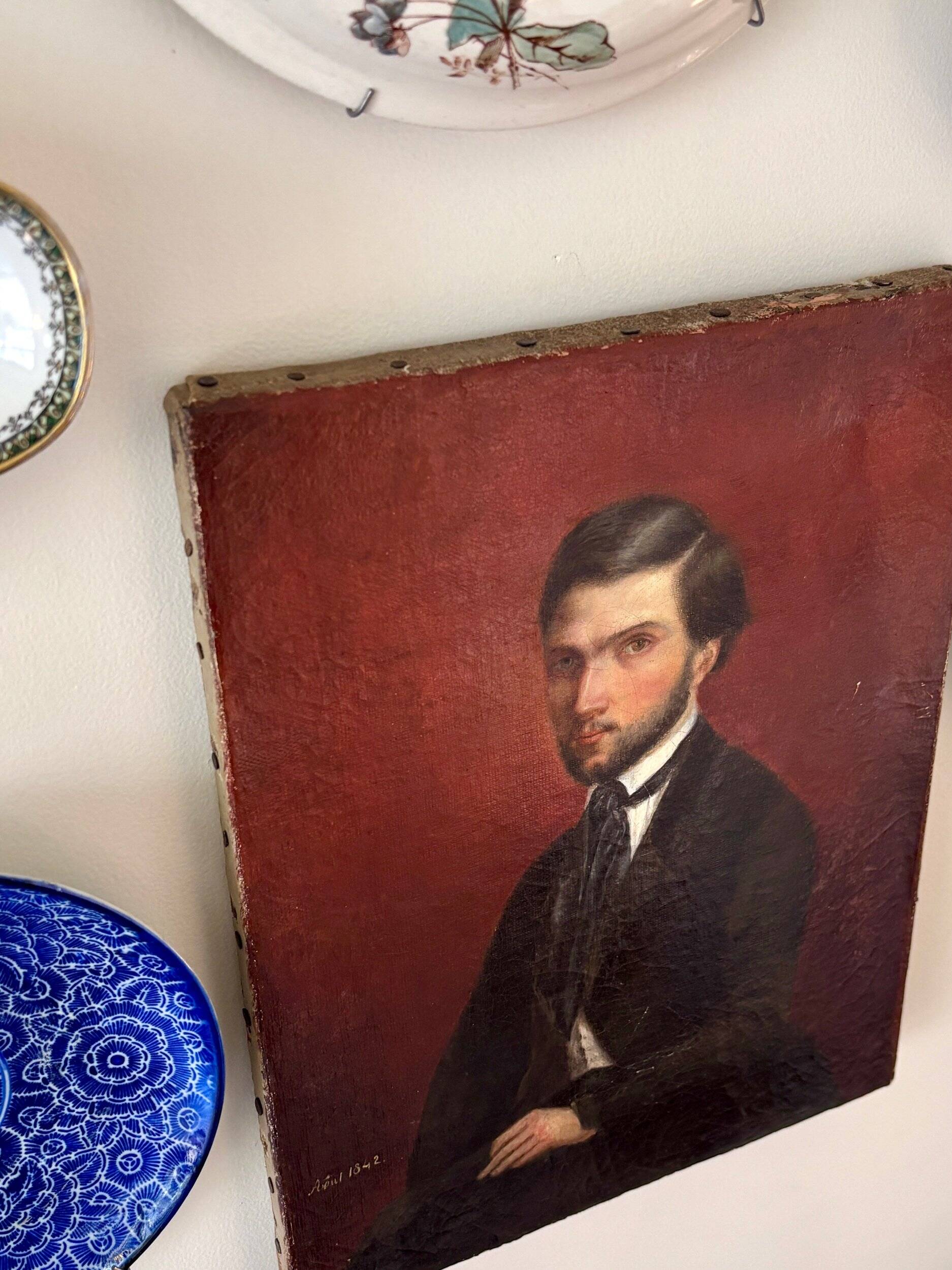 Oil portrait on canvas, 1842