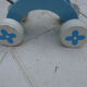 Dog wood old toy to pull