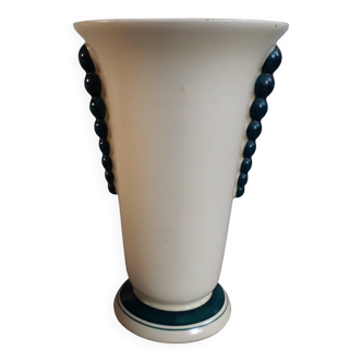 Vintage Art Deco ceramic vase from Longwy