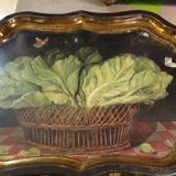 English painted metal tray