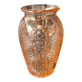 Vase Rosaline en verre moule rose