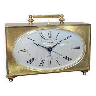 Jaz jazistor alarm clock in brass from the 20th century made in france