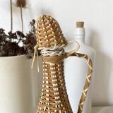 Rattan and scoubidou bottle