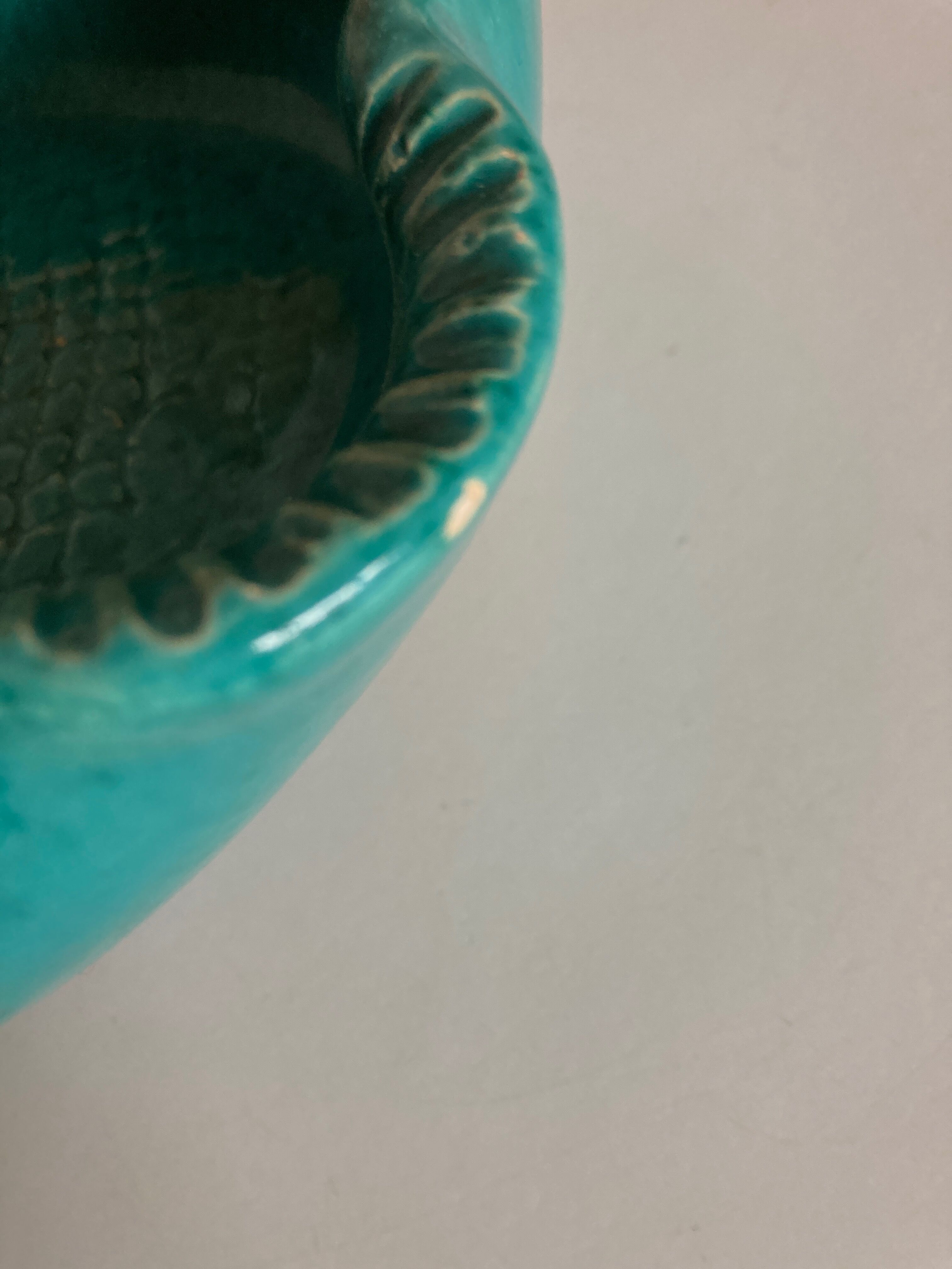 Empty ceramic fish pocket Vallauris 1960