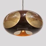 Space age bug eye ufo lamp *** Massive Belgium *** chocolat brown colour **